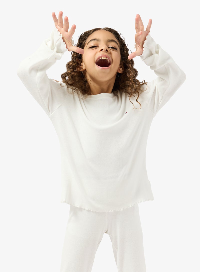 TOMMY HILFIGER Kids Crew Neck T-Shirt And Pant Set - Image 3
